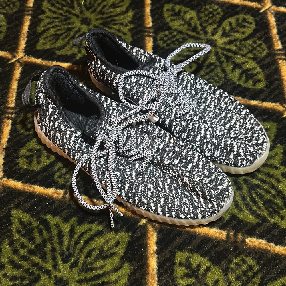 Black and White Patterned Sneakers